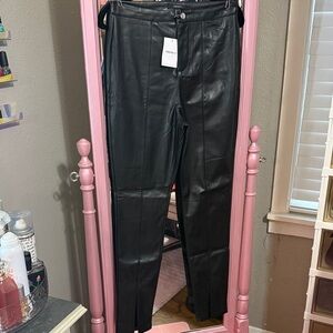Forever 21 Black Faux Leather Pants